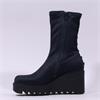 Marco Moreo Liege Stud Heel Wedge - Navy Stretch